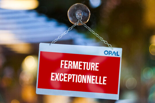 Fermeture exceptionnelle mardi 31 décembre à 16 heures