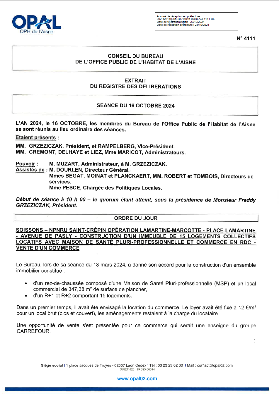 N° 4111 - Soissons NPNRU St Crép. Vente Commerce