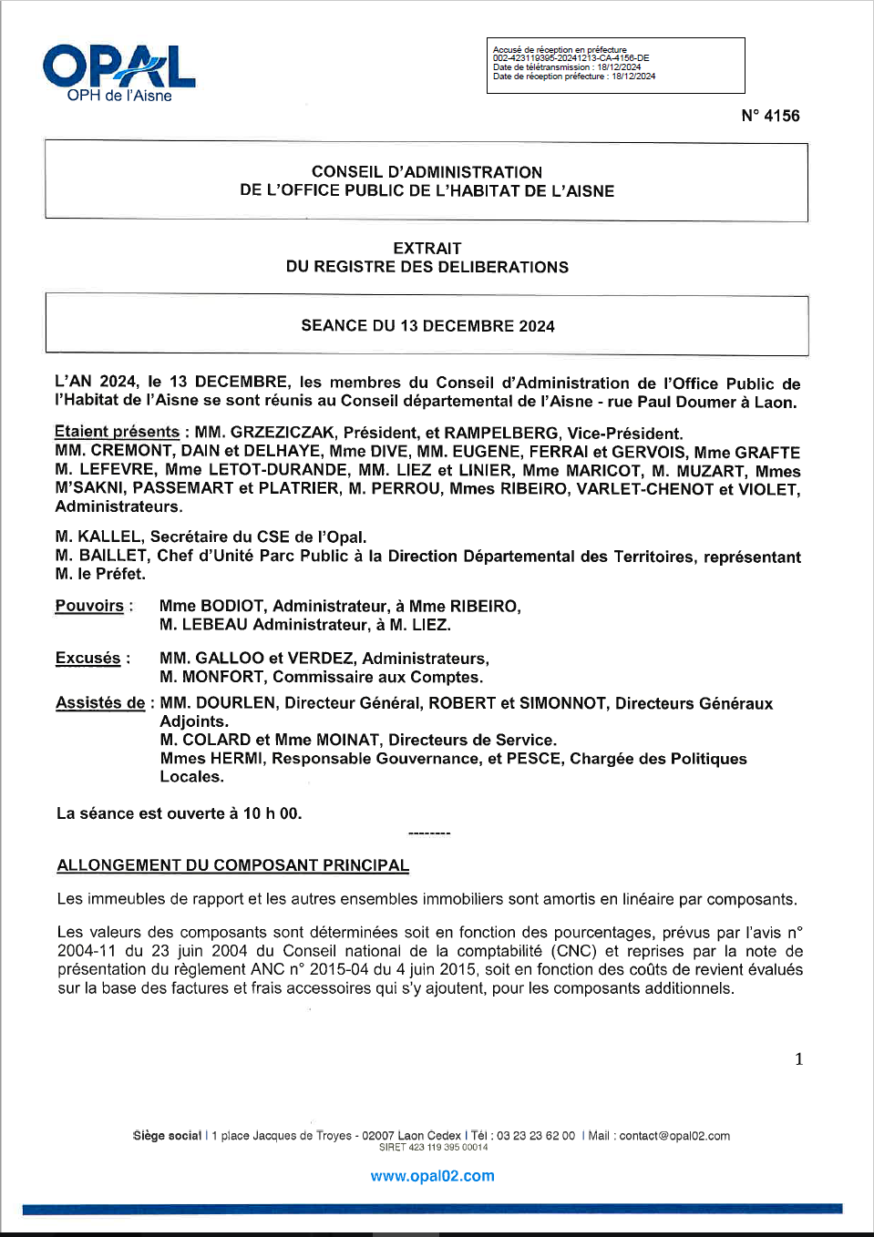 N° 4156 - Allongement compos. principal